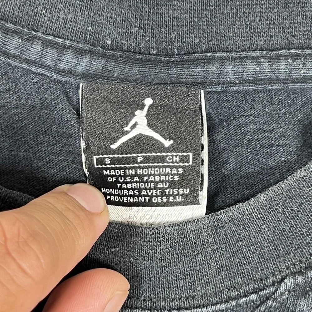 Jordan Shirt Mens Small Black Air Jordan 7 Retro Sneaker Graphic‎ Tee Jumpman